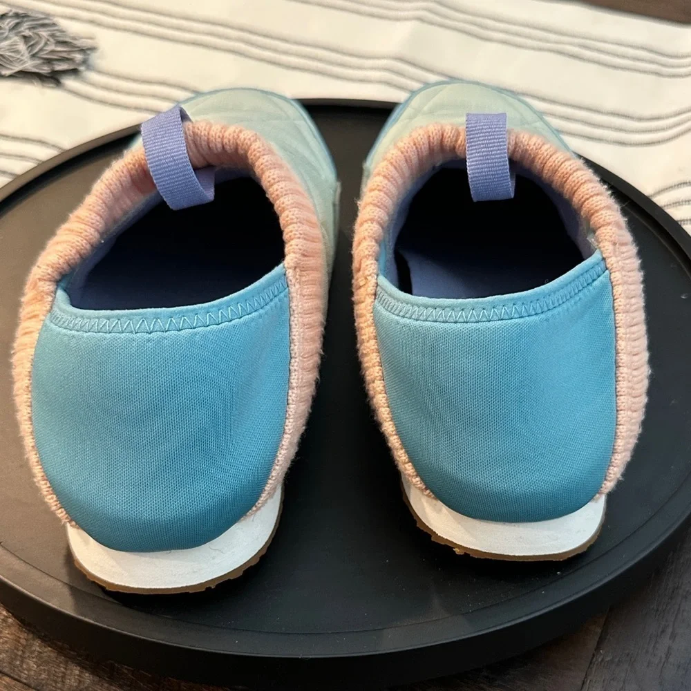 Teva Kids' Quilted Slip-On Shoes- Blue and Peach
